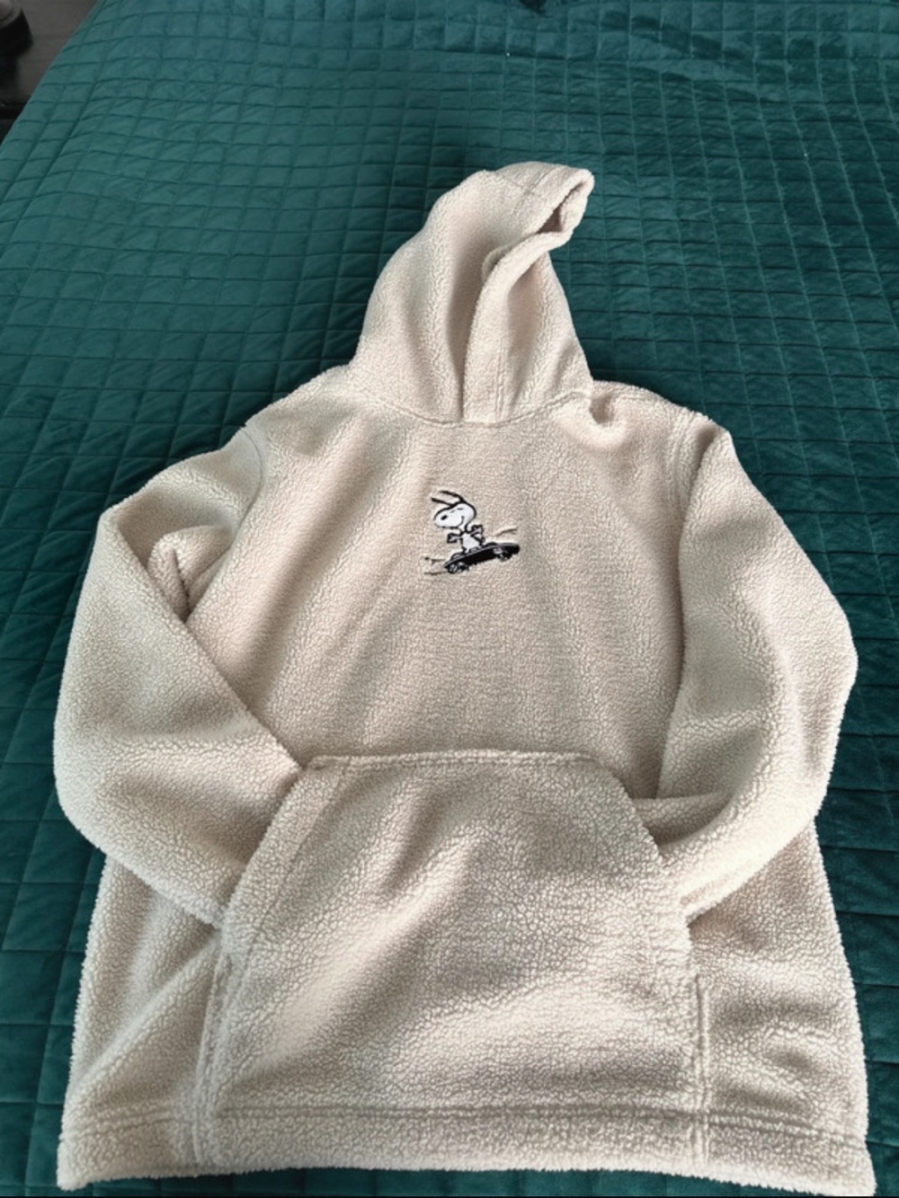 Vintage Peanuts Snoopy H&M Teddy Sherpa Fleece Hoodie - Picture 6 of 8